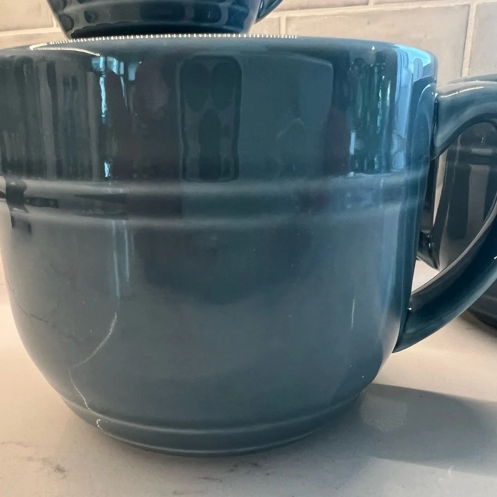 Threshold Blue Ceramic Mug Set of 4. - Picture 6 of 10